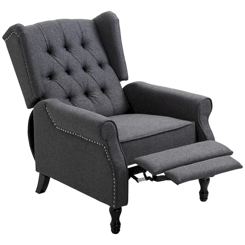 Grey Modern 26  Tufted Recliner Chair