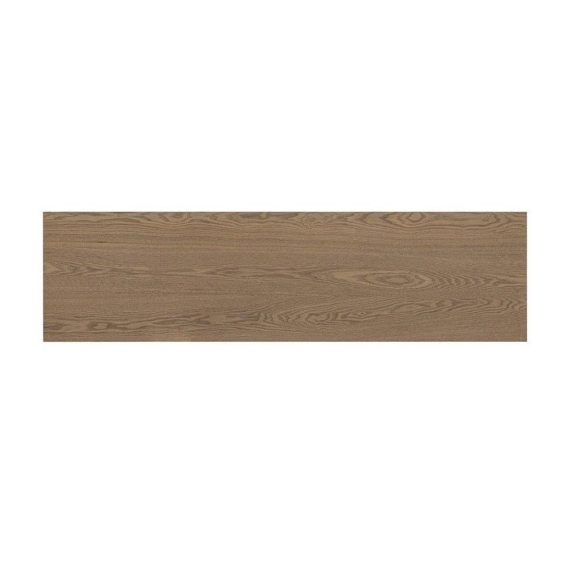 Mesa consola negra/natural con patas huecas redondas, mesa auxiliar para sofá de 2 personas