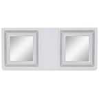 Mesa de comedor rectangular extensible blanca/verde, para 10 personas