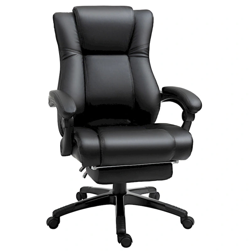 Silla de oficina ejecutiva de respaldo alto Silla de escritorio ejecutiva para ordenador con altura ajustable y reposapiés retráctil