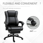 Silla de oficina ejecutiva de respaldo alto Silla de escritorio ejecutiva para ordenador con altura ajustable y reposapiés retráctil