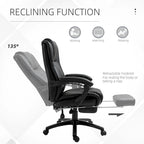 Silla de oficina ejecutiva de respaldo alto Silla de escritorio ejecutiva para ordenador con altura ajustable y reposapiés retráctil