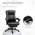 Silla de oficina ejecutiva de respaldo alto Silla de escritorio ejecutiva para ordenador con altura ajustable y reposapiés retráctil
