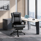 Silla de oficina ejecutiva de respaldo alto Silla de escritorio ejecutiva para ordenador con altura ajustable y reposapiés retráctil
