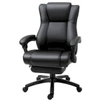 Silla de oficina ejecutiva de respaldo alto Silla de escritorio ejecutiva para ordenador con altura ajustable y reposapiés retráctil