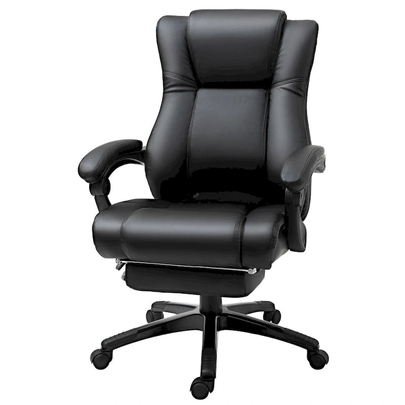 Silla de oficina ejecutiva de respaldo alto Silla de escritorio ejecutiva para ordenador con altura ajustable y reposapiés retráctil
