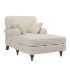 Tumbona de Pana Beige, 2 Plazas, 102.8 cm An. x 157.5 cm Prof. x 89.4 cm Al.