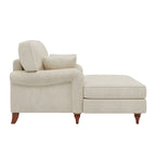 Tumbona de Pana Beige, 2 Plazas, 102.8 cm An. x 157.5 cm Prof. x 89.4 cm Al.