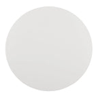 Mesa de centro redonda, beige/blanca, estante de almacenamiento abierto
