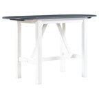 Juego compacto de 3 piezas para altura de barra: mesa de madera con alas abatibles y 2 sillas de comedor acolchadas para espacios pequeños
