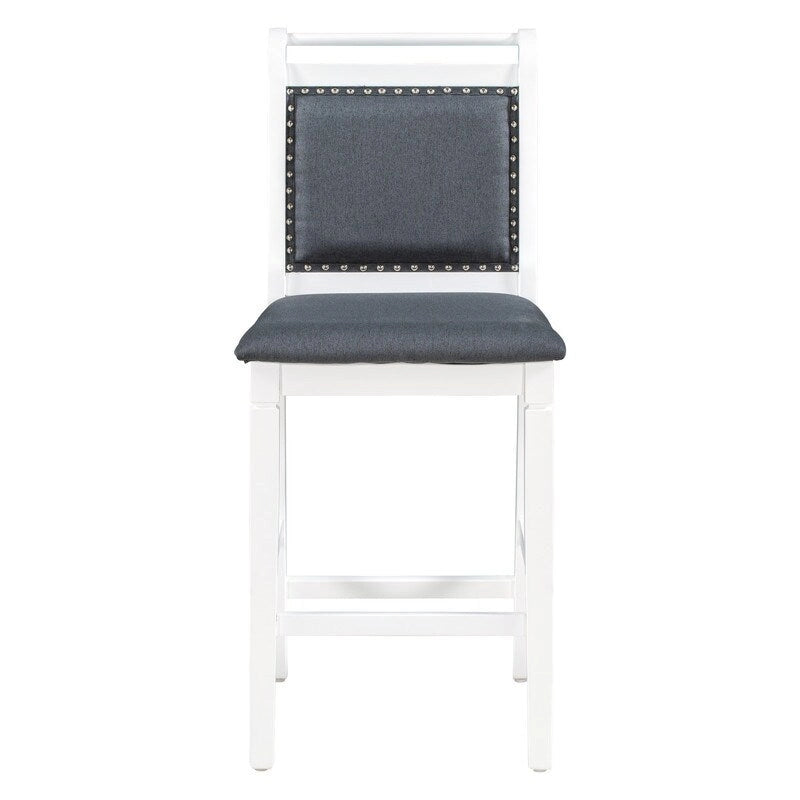 Juego compacto de 3 piezas para altura de barra: mesa de madera con alas abatibles y 2 sillas de comedor acolchadas para espacios pequeños