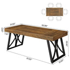 Mesa de conferencias rectangular negra y marrón para 6-8 personas