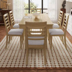 Mesa de comedor extensible marrón para 4-8 personas, estilo rústico con tablero desmontable