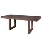 Mesa de comedor extensible marrón para 4-8 personas, estilo rústico con tablero desmontable