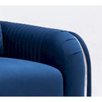 Sillón Individual Terciopelo Azul, Estilo Contemporáneo