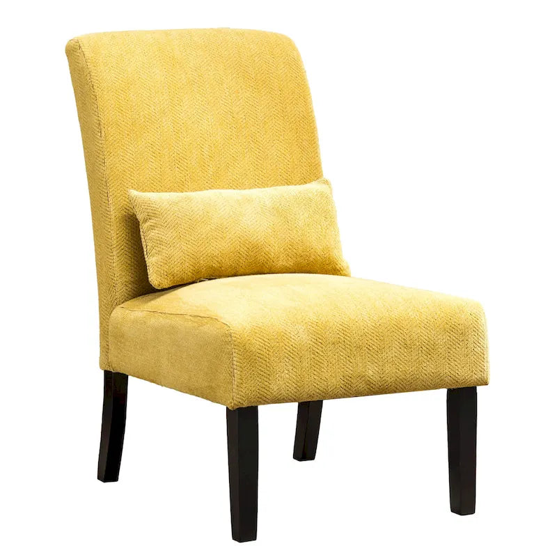 Sillón decorativo sin brazos de chenilla multicolor, 1 asiento