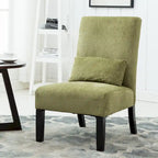Sillón decorativo sin brazos de chenilla multicolor, 1 asiento