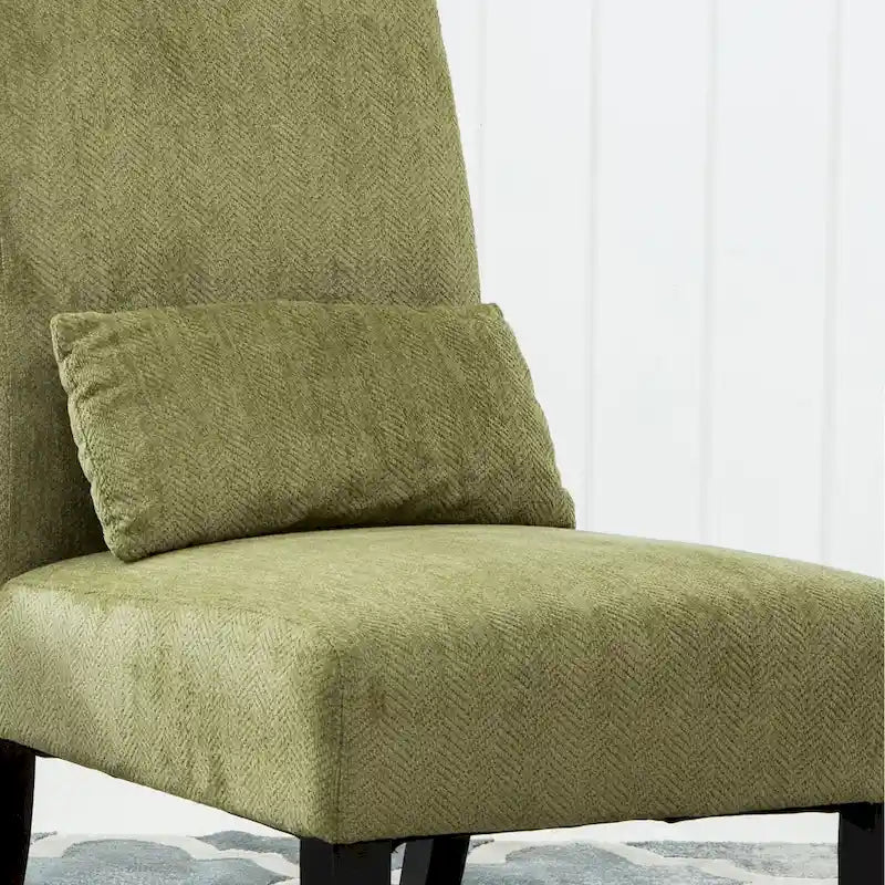Sillón decorativo sin brazos de chenilla multicolor, 1 asiento
