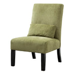 Sillón decorativo sin brazos de chenilla multicolor, 1 asiento