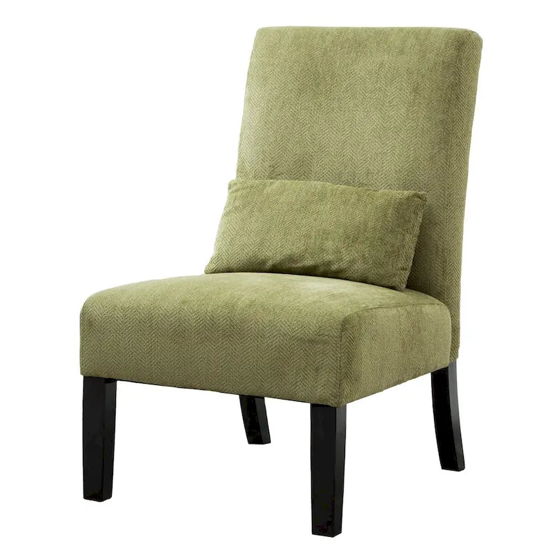 Sillón decorativo sin brazos de chenilla multicolor, 1 asiento