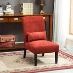 Sillón decorativo sin brazos de chenilla multicolor, 1 asiento