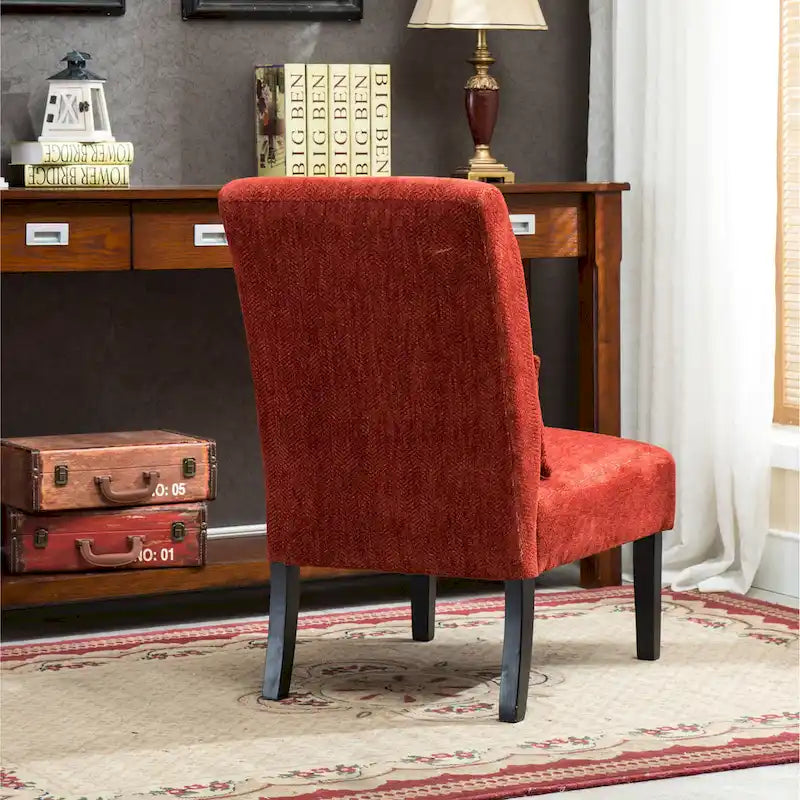 Sillón decorativo sin brazos de chenilla multicolor, 1 asiento
