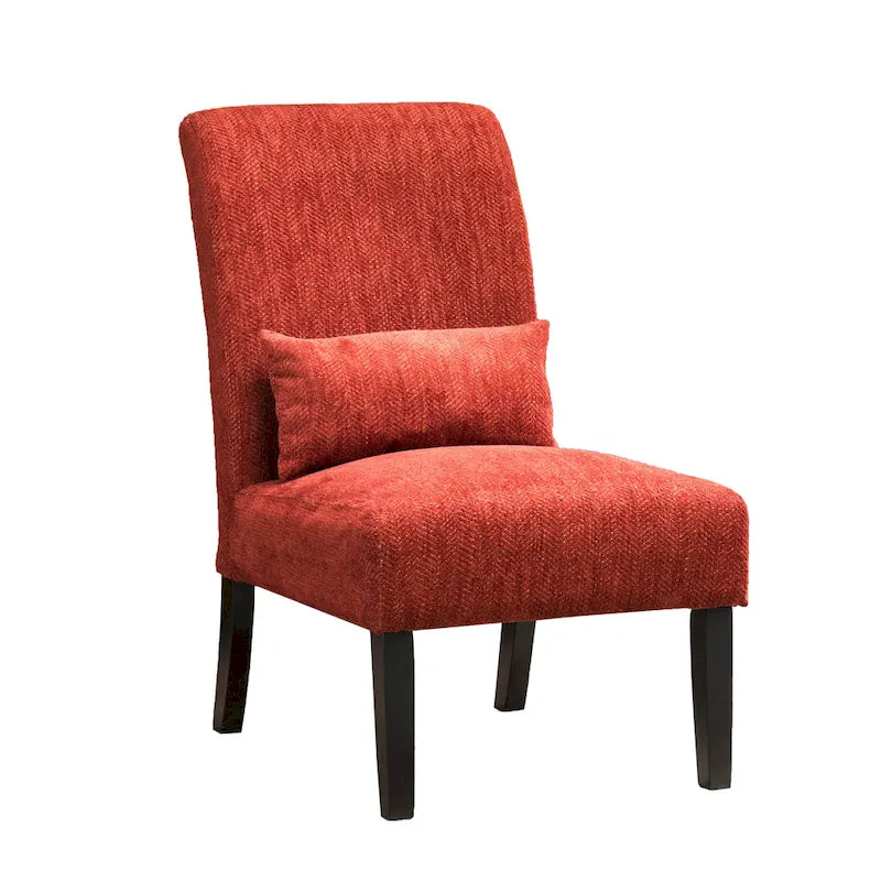 Sillón decorativo sin brazos de chenilla multicolor, 1 asiento