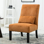 Sillón decorativo sin brazos de chenilla multicolor, 1 asiento