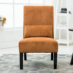 Sillón decorativo sin brazos de chenilla multicolor, 1 asiento
