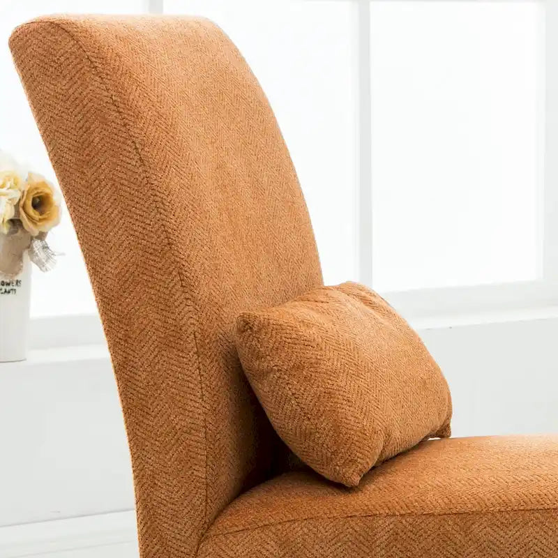 Sillón decorativo sin brazos de chenilla multicolor, 1 asiento