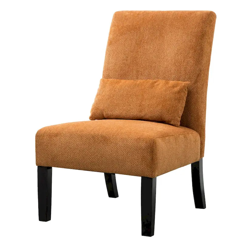 Sillón decorativo sin brazos de chenilla multicolor, 1 asiento