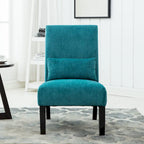 Sillón decorativo sin brazos de chenilla multicolor, 1 asiento