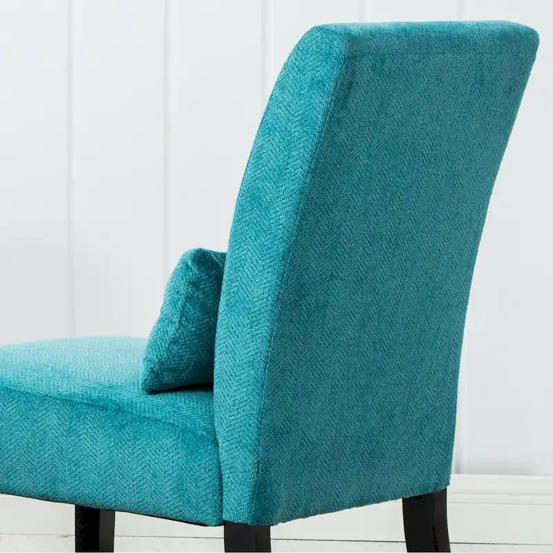 Sillón decorativo sin brazos de chenilla multicolor, 1 asiento