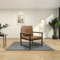 Sillón individual de piel sintética Camel