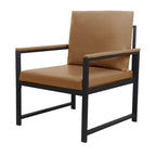 Sillón individual de piel sintética Camel