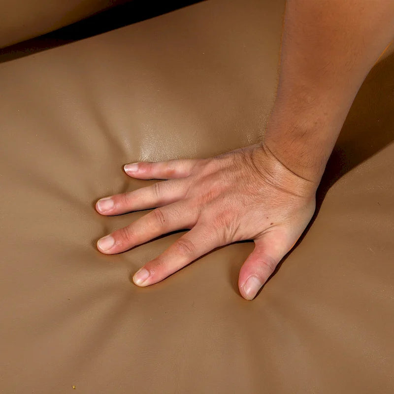 Sillón individual de piel sintética Camel
