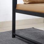 Sillón individual de piel sintética Camel