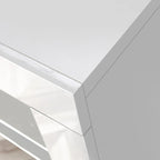 Aparador de 3 puertas blanco brillante con luces LED