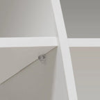 Aparador de 3 puertas blanco brillante con luces LED