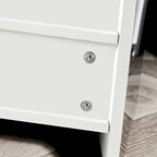 Aparador de 3 puertas blanco brillante con luces LED