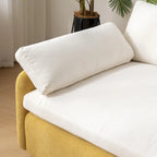 Sillón de chenilla con bloques de color azul y crema, 1 plaza