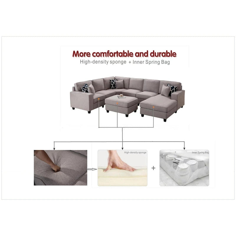 Sofá modular reversible de combinación flexible