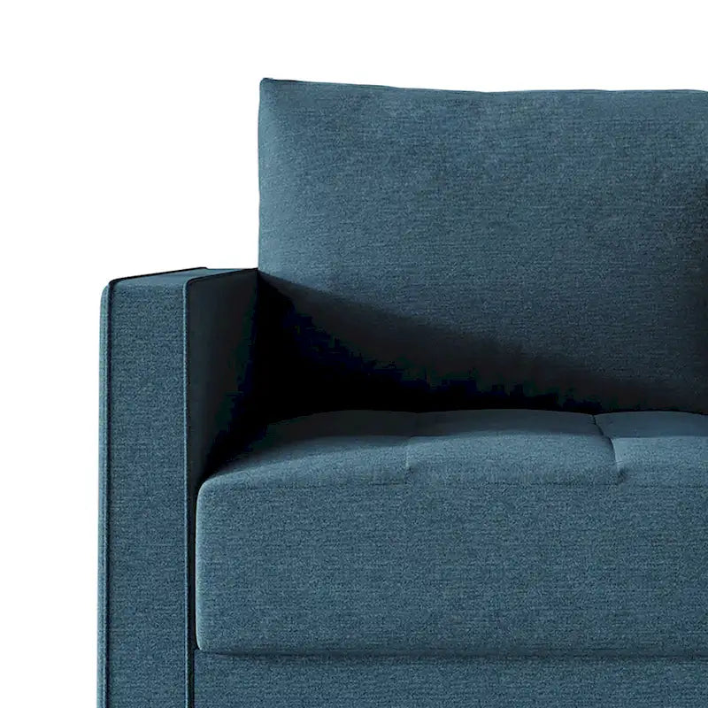 Sofá de lino de 2,5 plazas gris oscuro / rojo / gris / azul / beige