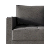 Sofá de lino de 2,5 plazas gris oscuro / rojo / gris / azul / beige