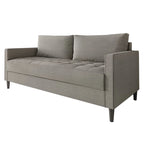 Sofá de lino de 2,5 plazas gris oscuro / rojo / gris / azul / beige