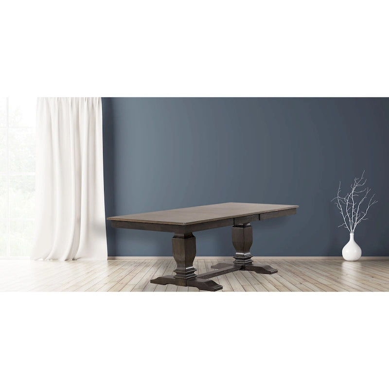 Mesa de comedor de pedestal doble multicolor, con capacidad para 6-8 personas