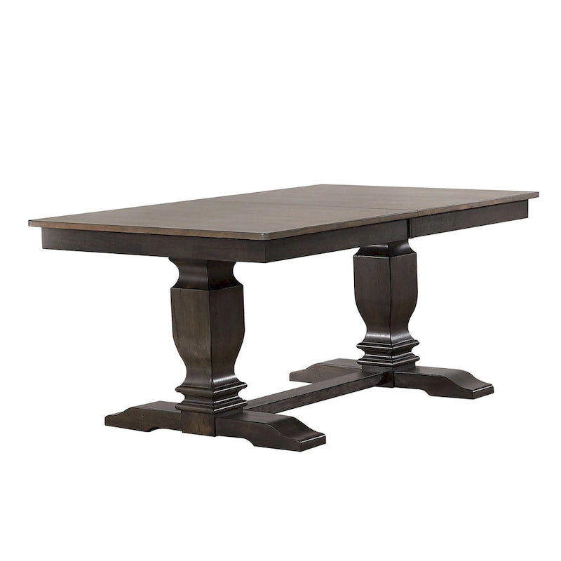 Mesa de comedor de pedestal doble multicolor, con capacidad para 6-8 personas