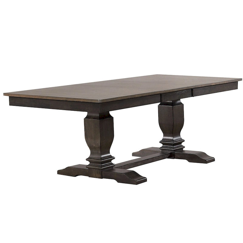 Mesa de comedor de pedestal doble multicolor, con capacidad para 6-8 personas