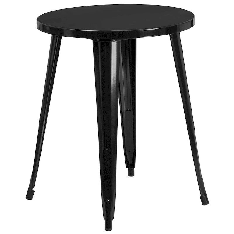 Juego de bistró de metal negro/multicolor, 2 asientos, interior/exterior