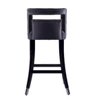 Taburete de bar de terciopelo crema/gris/azul marino con tachuelas, 1 asiento